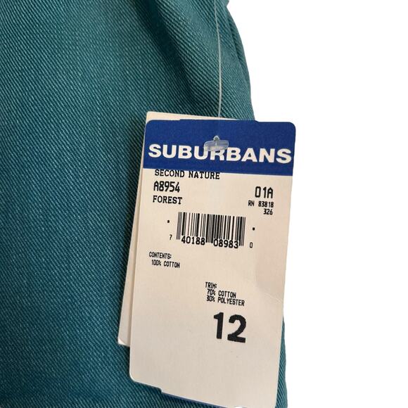 Vintage Forest Green Denim Vest Jeans Set Womens Sz Medium High Waist Corduroy - Picture 6 of 16